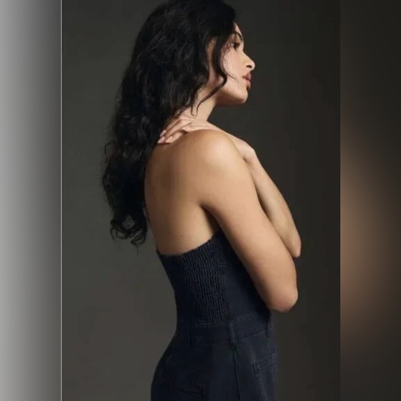 Anthropologie Pilcro The Skipper Strapless Cropped Wide Leg Jumpsuit - Picture 2 of 15